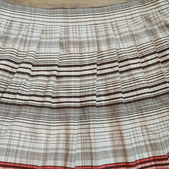 Vintage Robin Howe silk pleated skirt sz 12 - Picture 2 of 6